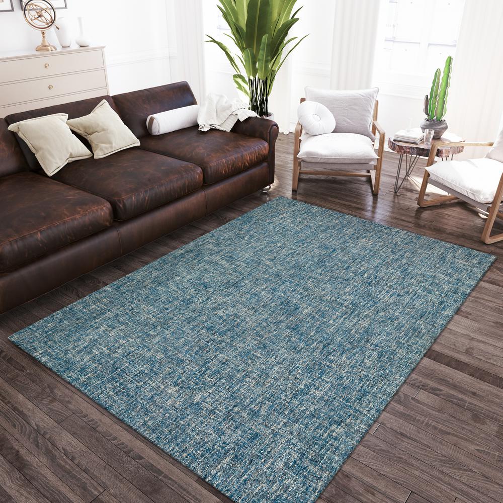 Addison Winslow Active Solid Blue 3'6" x 5'6" Area Rug