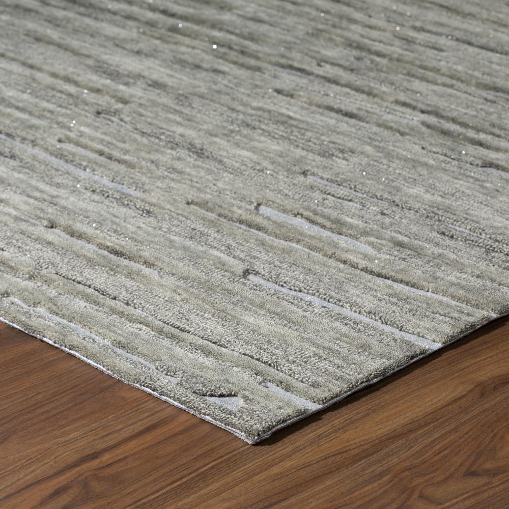 Addison Dazzle Modern Hand Spun Silver Wool and Metallic Area Rug