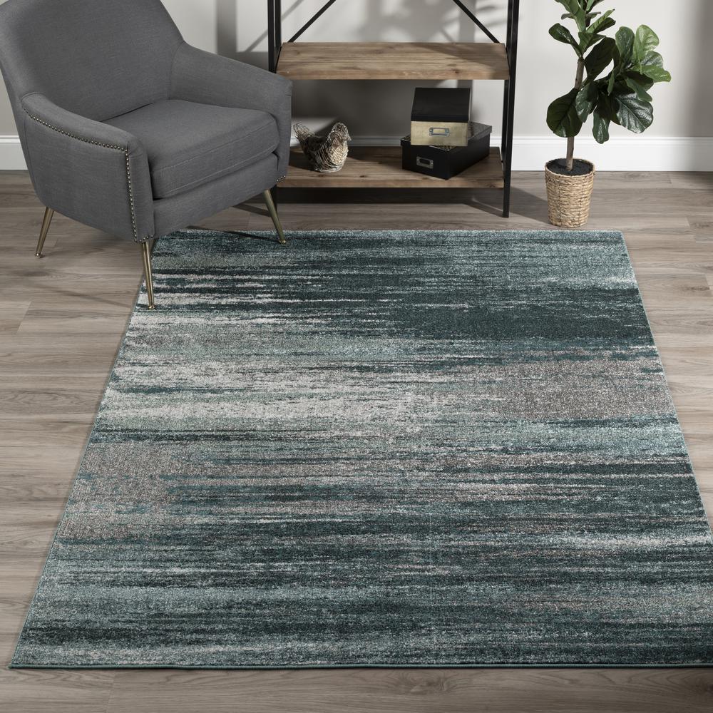 Platinum 37 Peacock 3'3"X5'3", Area Rug
