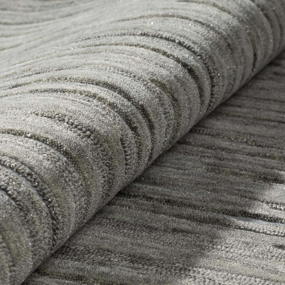 Addison Dazzle Modern Hand Spun Silver Wool and Metallic Area Rug