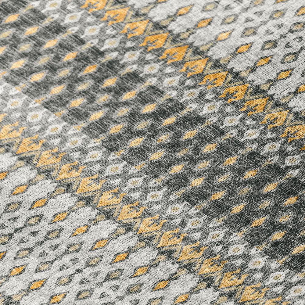 Bravado Grey Transitional Ikat 2'3" x 7'6" Runner Rug Grey ABV31