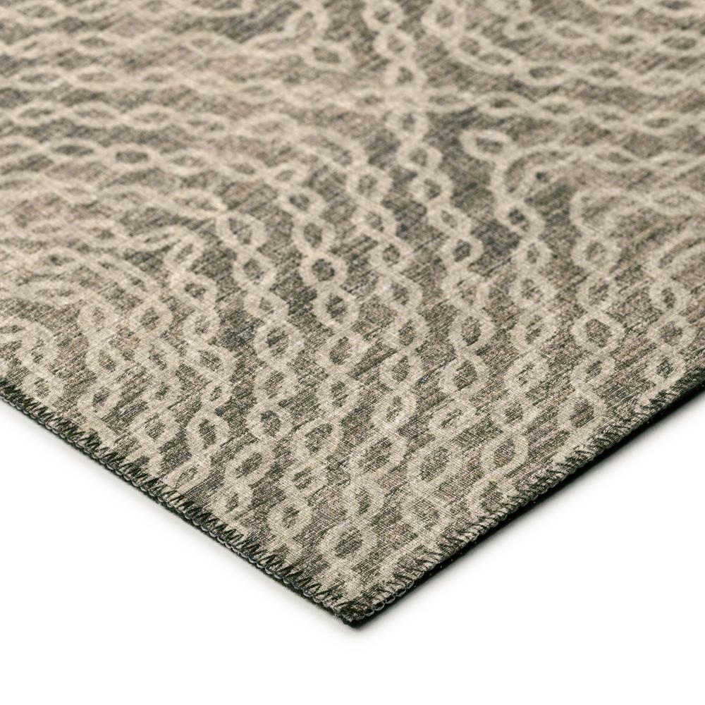 Bravado Mocha Transitional Geometric 2'3" x 7'6" Runner Rug Mocha ABV33