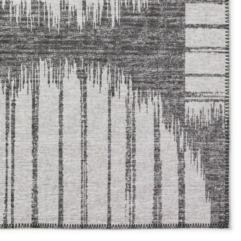 Yuma Gray Contemporary Circles 2'3" x 7'6" Runner Rug Gray AYU43