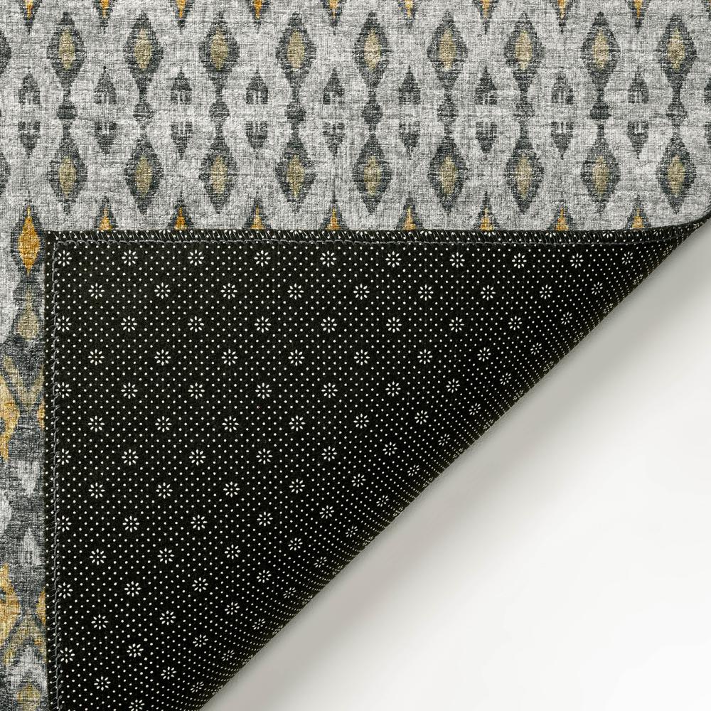 Bravado Grey Transitional Ikat 2'3" x 7'6" Runner Rug Grey ABV31