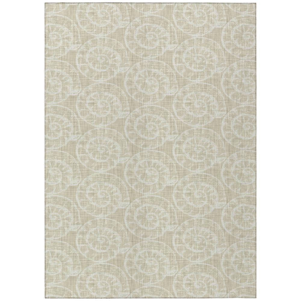 Indoor/Outdoor Surfside ASR41 Beige Washable 3' x 5' Rug