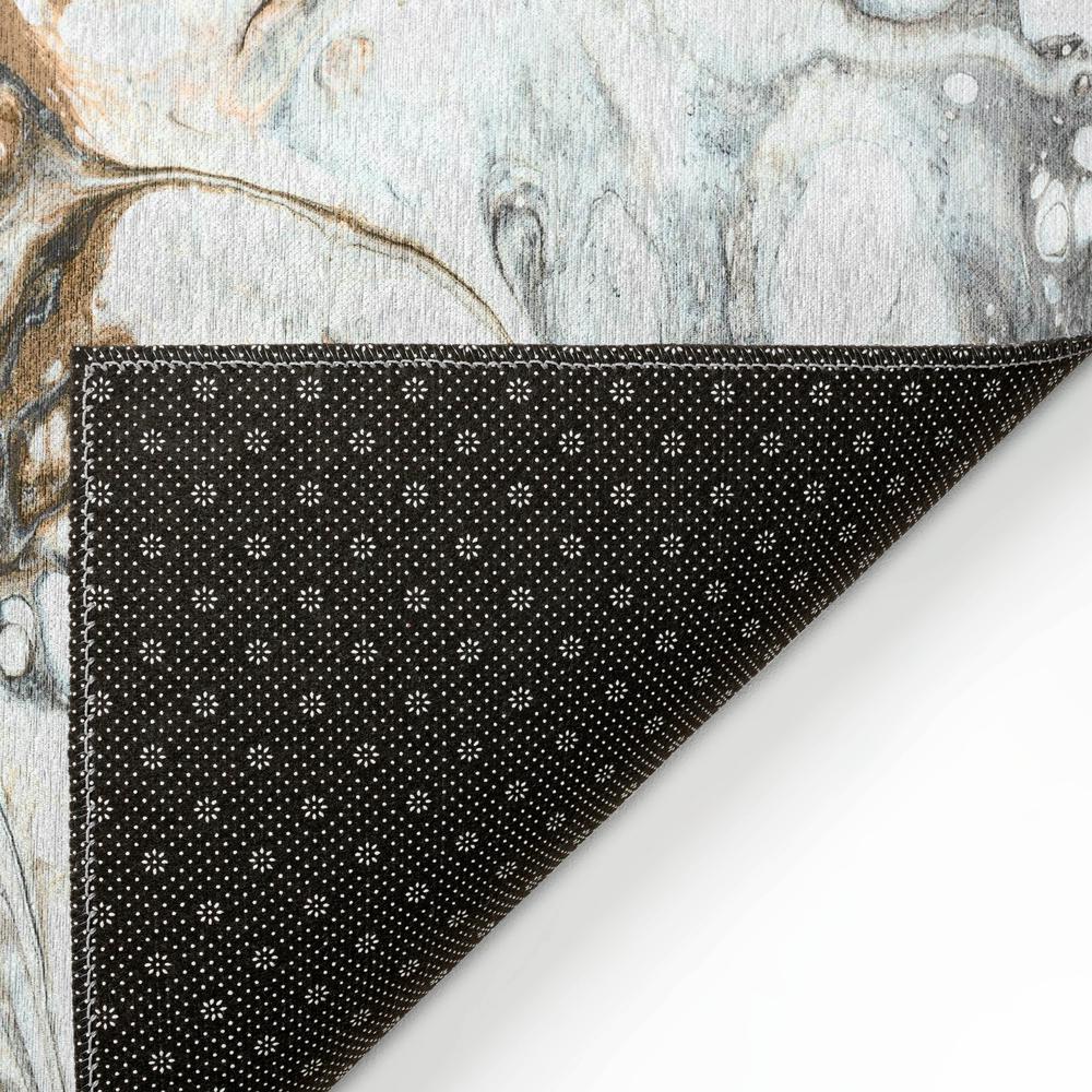 Karina Smoke Modern Abstract 2'3" x 7'6" Runner Rug Smoke AKC41