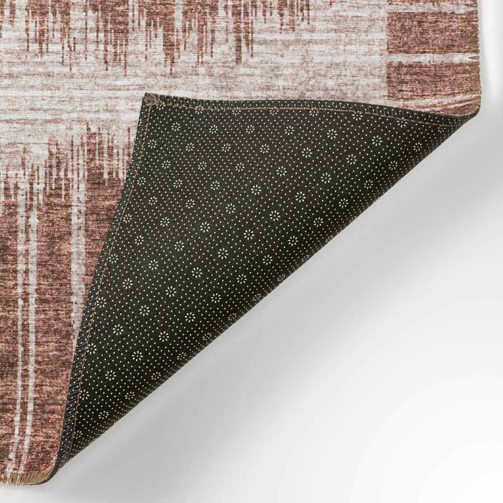 Yuma Brown Contemporary Circles 2'3" x 7'6" Runner Rug Brown AYU43