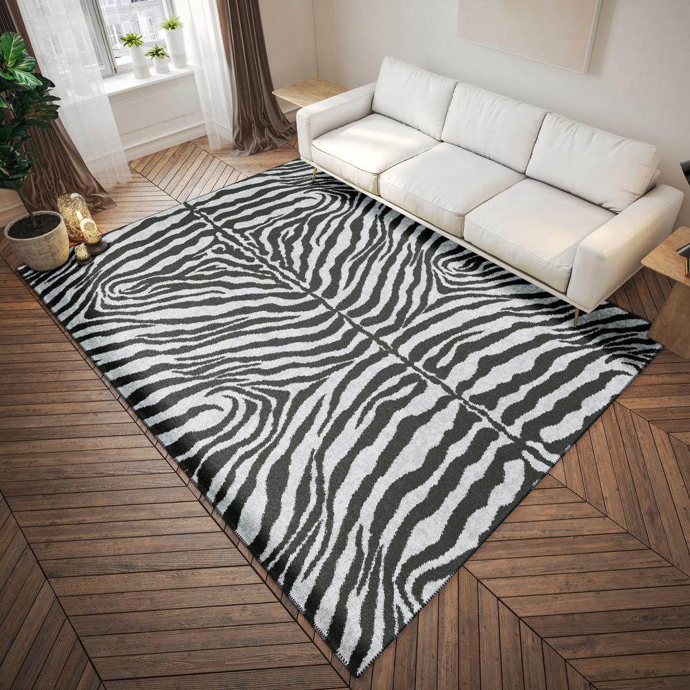 Safari Grey Animal Animal Print 9' x 12' Area Rug Grey ASF31