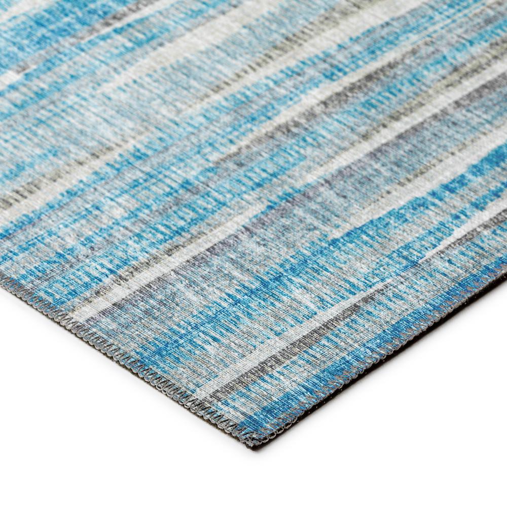 Waverly Blue Contemporary Striped 2'3" x 7'6" Runner Rug Blue AWA31