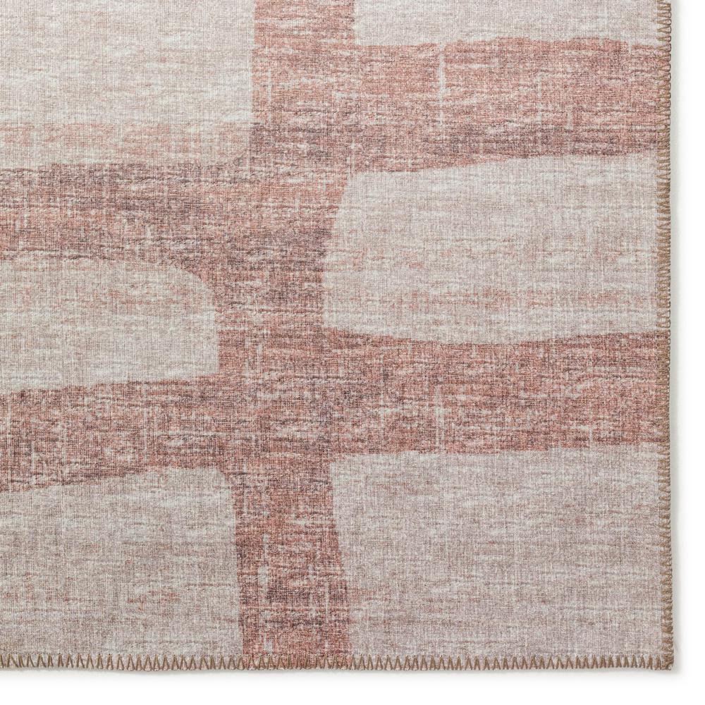 Yuma Tan Contemporary Geometric 2'3" x 7'6" Runner Rug Tan AYU34