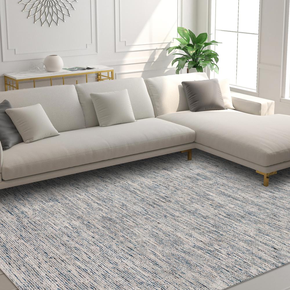 Addison Villager Active Solid Blue 9' x 13' Area Rug