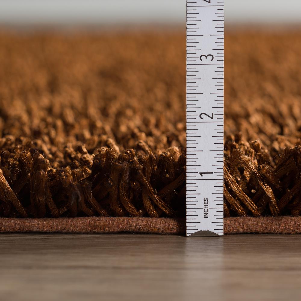 Addison Ojai Solid Shag Brown 2’3" x 7'6" Runner Rug