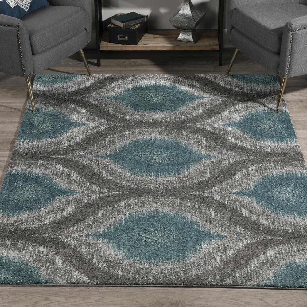 Platinum 33 Peacock 5'3"X7'7", Area Rug