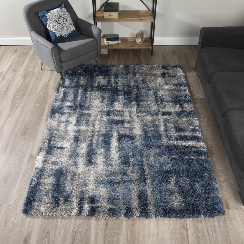 Borealis 32 Blue 5'3"X7'7", Area Rug