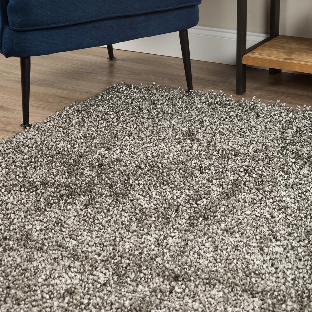 Addison Sommer Solid Pewter Balloon Shag 2' x 3'  Accent Rug