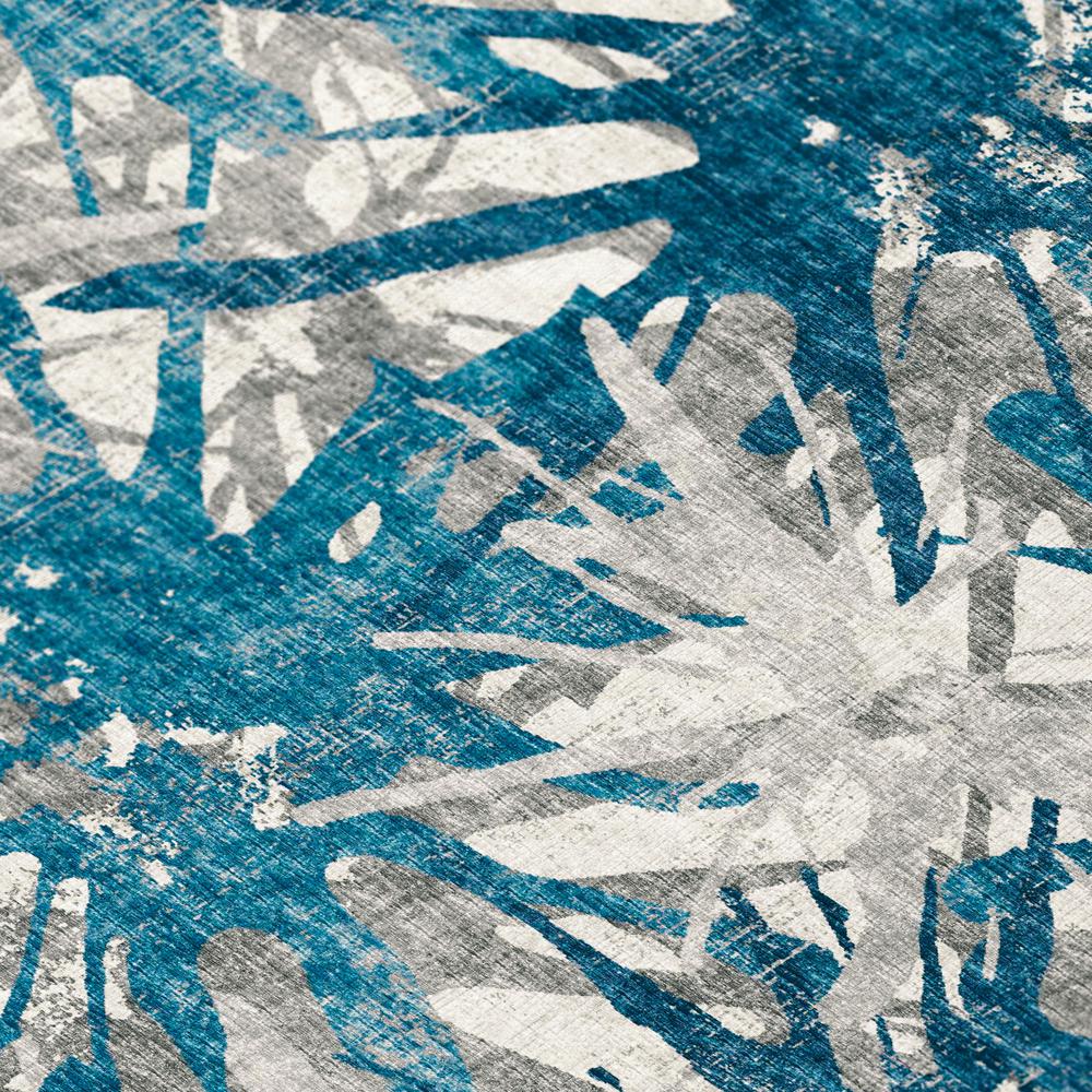 Bravado Blue Contemporary Color Splash 10' x 14' Area Rug Blue ABV36