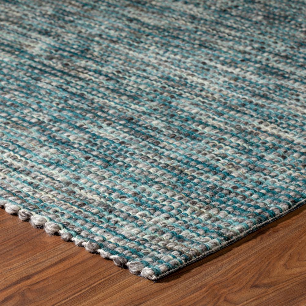 Addison Harrison Peacock Casual Natural Wool 2’3" x 7’6" Runner Rug