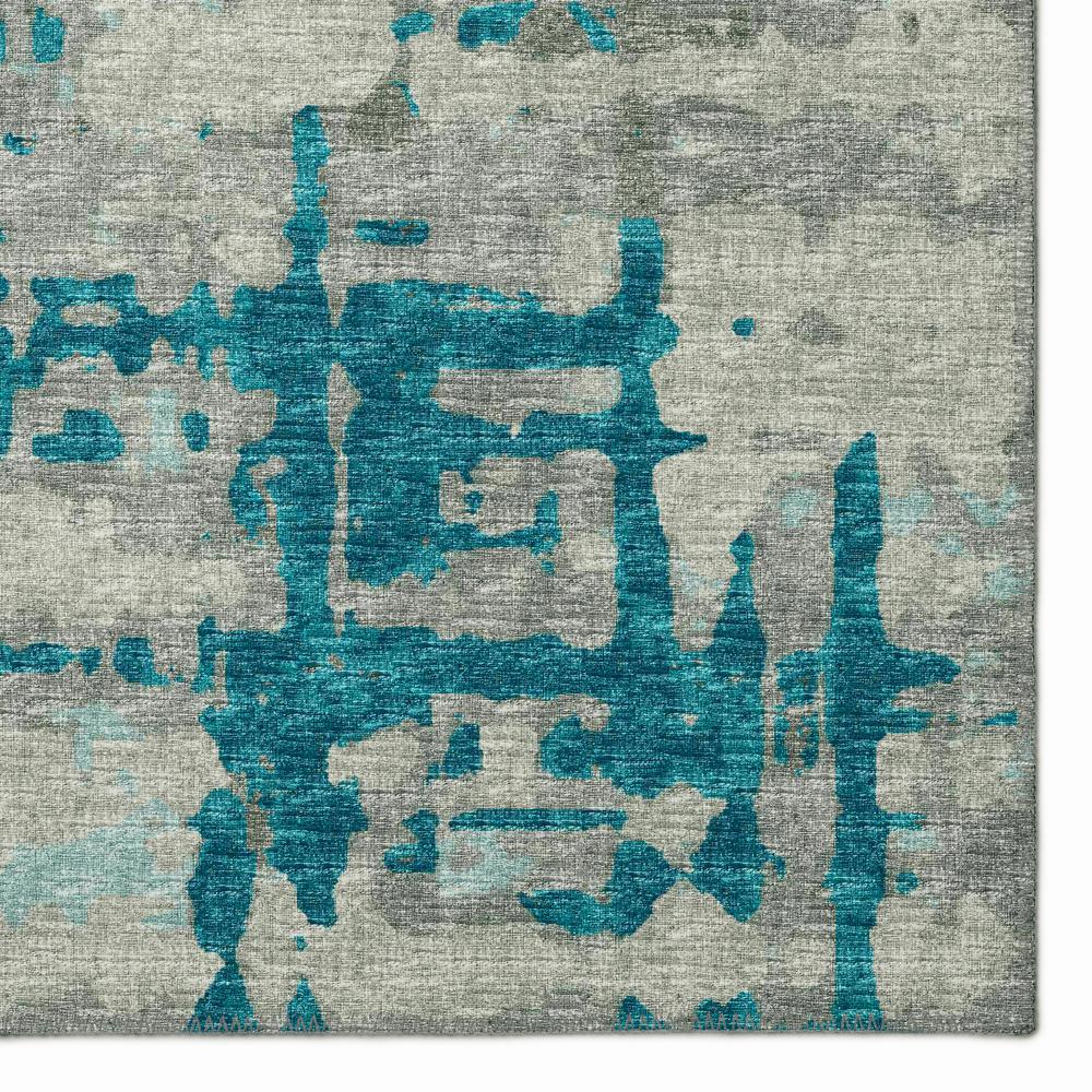 Bravado Peacock Contemporary Abstract 10' x 14' Area Rug Peacock ABV35
