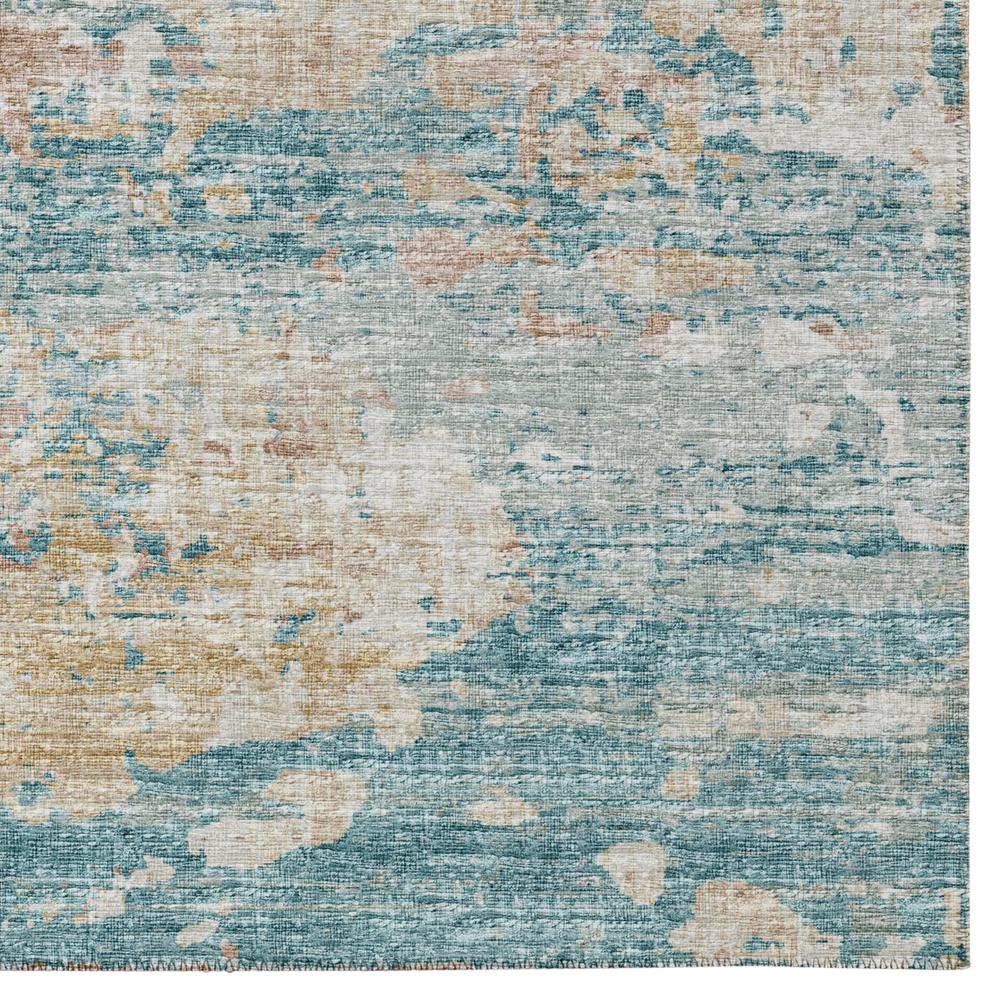 Indoor/Outdoor Accord AAC34 Teal Washable 2'3" x 7'6" Runner Rug