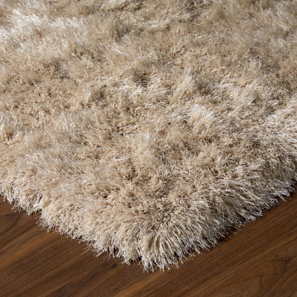 Addison Aurora Deeply Complex Modern Khaki Shag 2’3" x 7’6" Runner Rug
