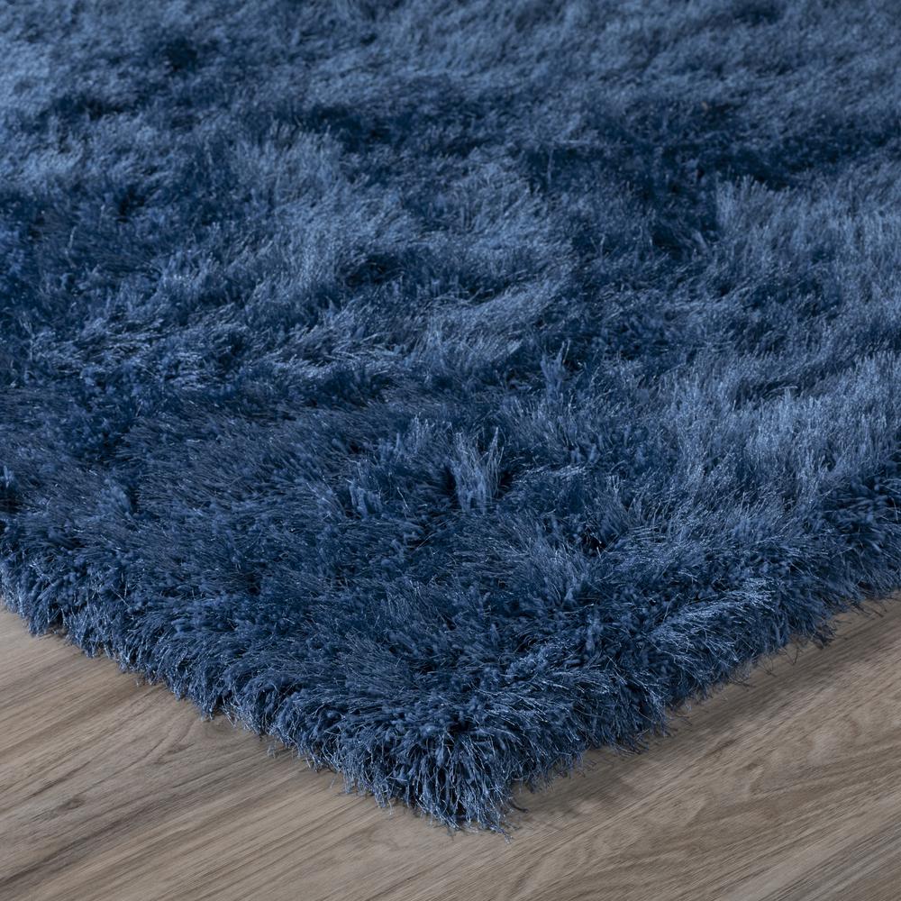 Addison Aurora Deeply Complex Modern Blue Shag 2’3" x 7’6" Runner Rug