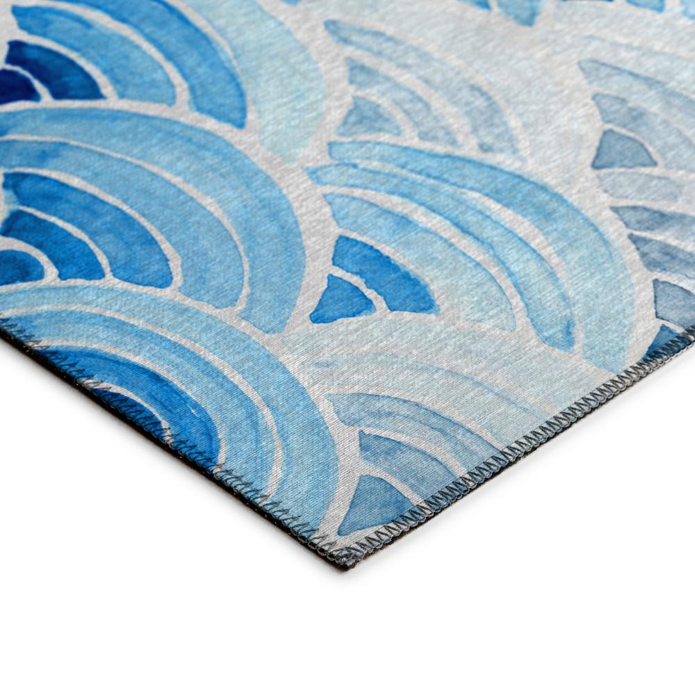 Indoor/Outdoor Surfside ASR35 Blue Washable 2'3" x 7'6" Runner Rug