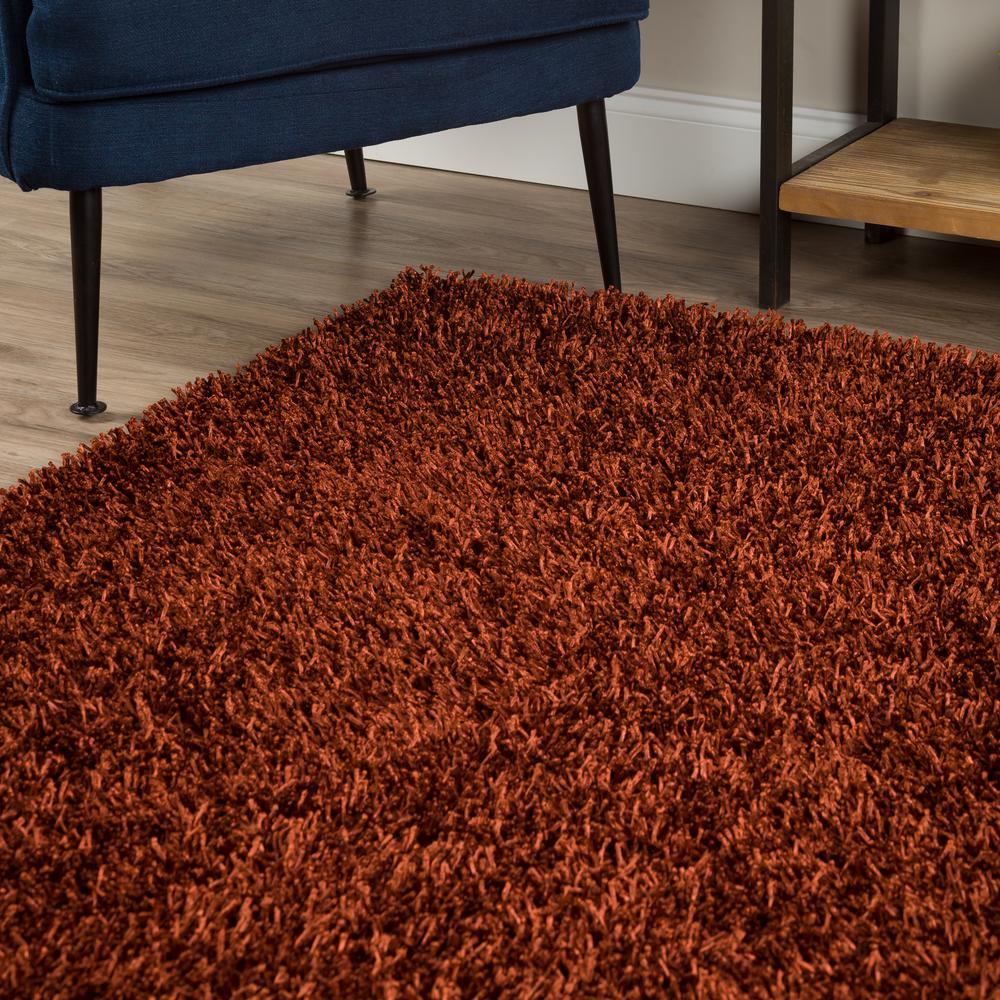 Addison Ojai Solid Shag Spice 2’3" x 7'6" Runner Rug