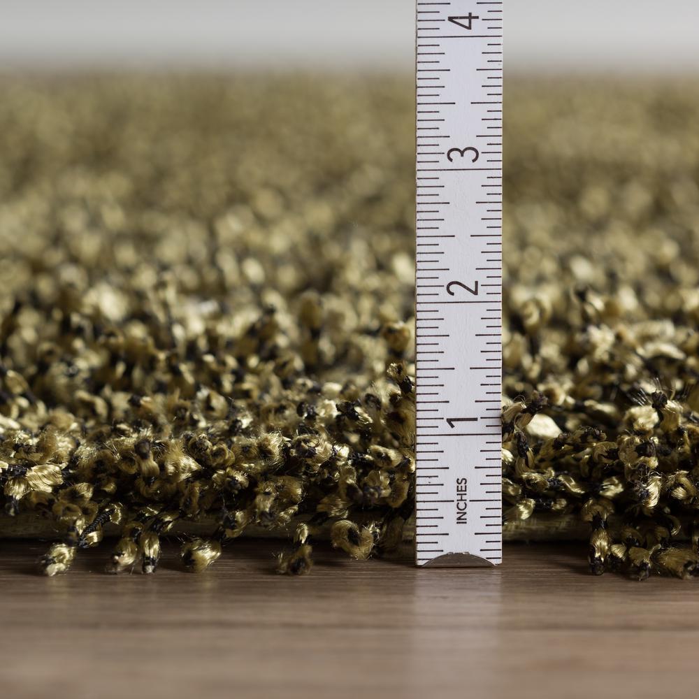 Addison Sommer Solid Green Balloon Shag 2' x 3'  Accent Rug