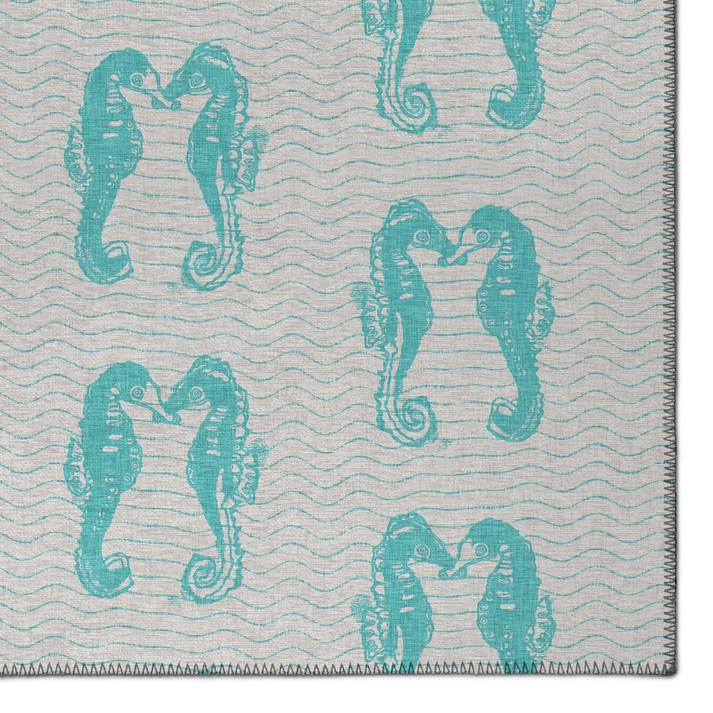 Indoor/Outdoor Surfside ASR45 Aqua Washable 2'3" x 7'6" Runner Rug