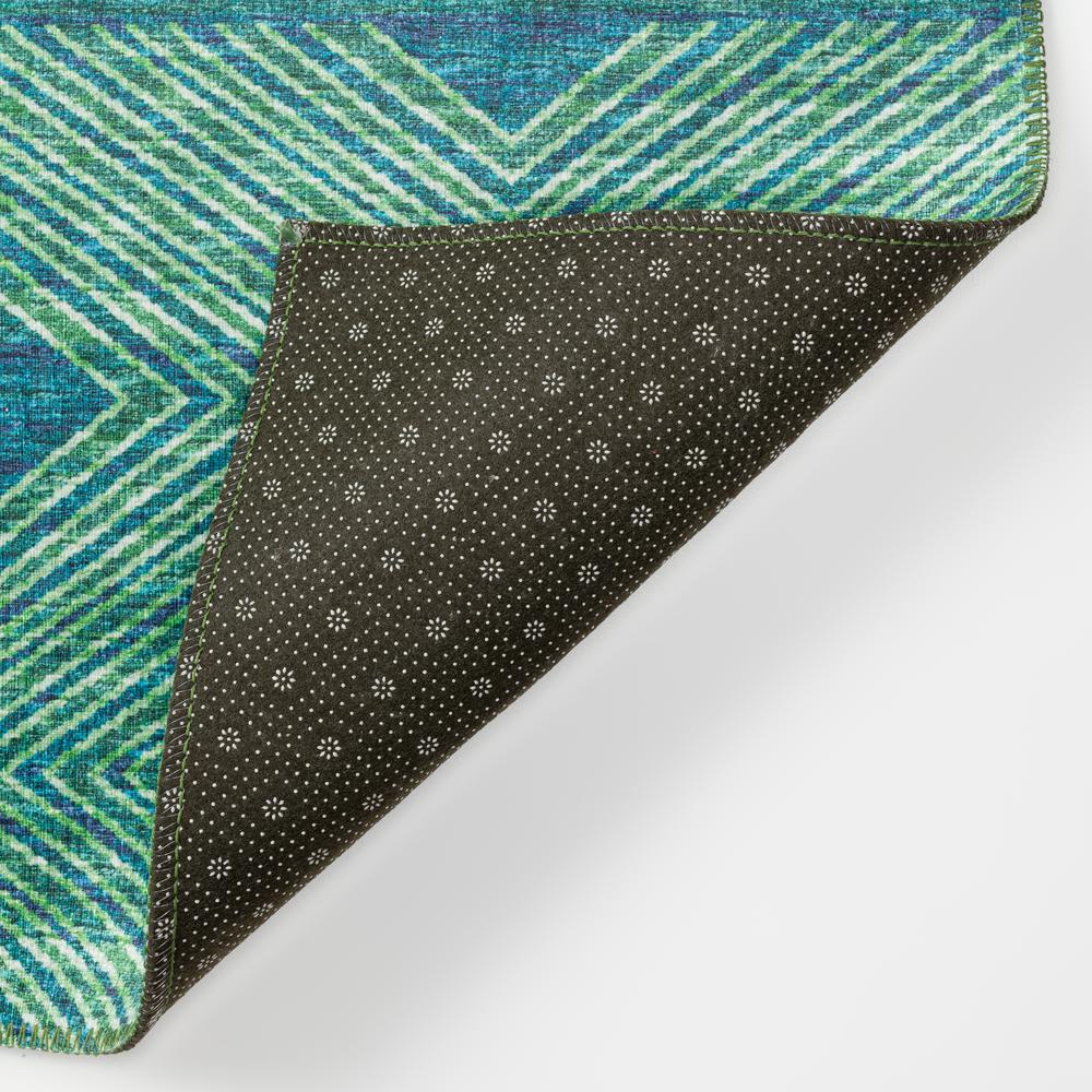 Yuma Green Transitional Southwest 10' x 14' Area Rug Green AYU31