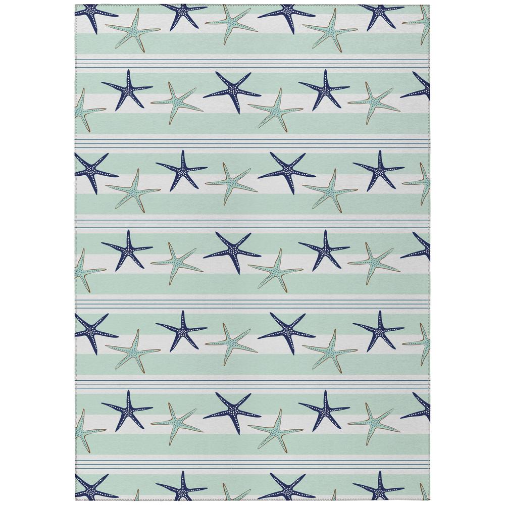 Indoor/Outdoor Surfside ASR42 Seaglass Washable 5' x 7'6" Rug