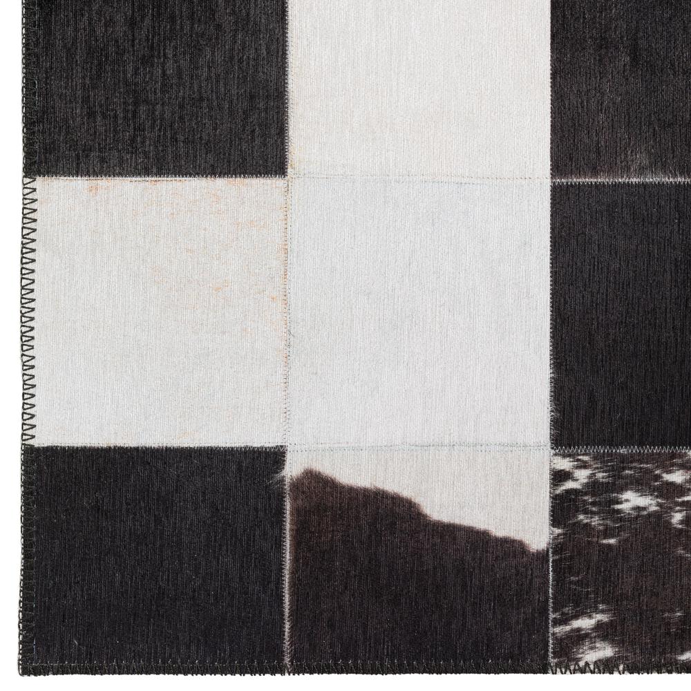 Laredo Black Animal Patchwork 10' x 14' Area Rug Black ALR40