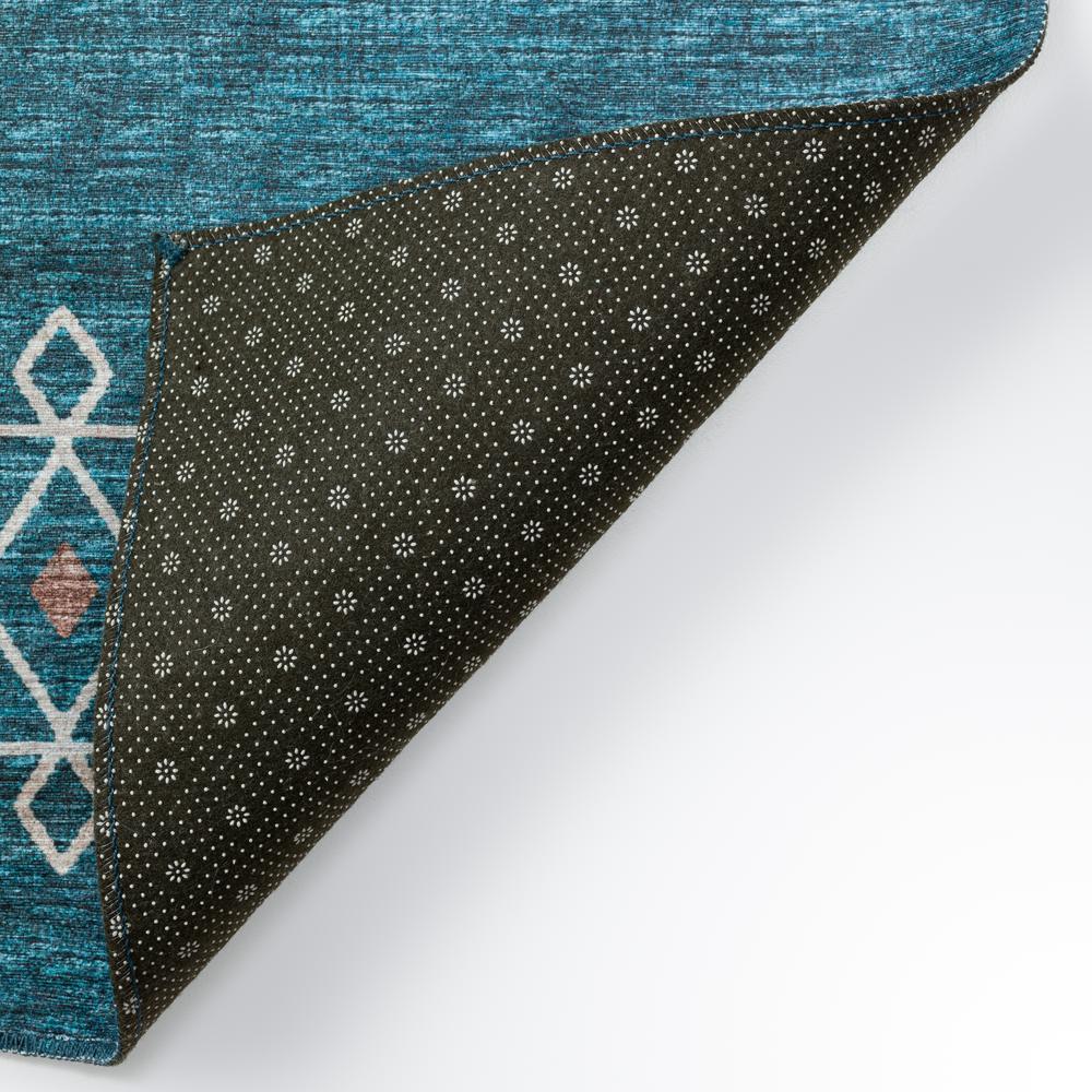 Yuma Blue Transitional Southwest 10' x 14' Area Rug Blue AYU33