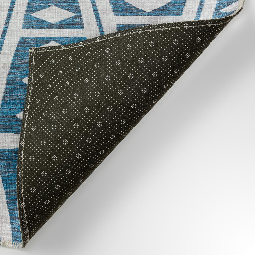 Yuma Blue Southwestern Southwest 10' x 14' Area Rug Blue AYU36