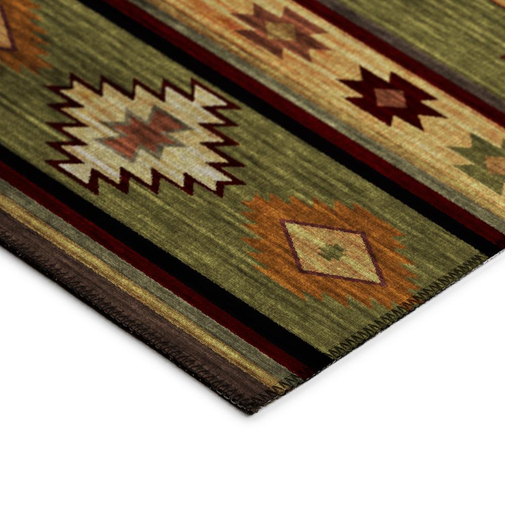 Indoor/Outdoor Sonora ASO34 Green Washable 2'3" x 7'6" Runner Rug