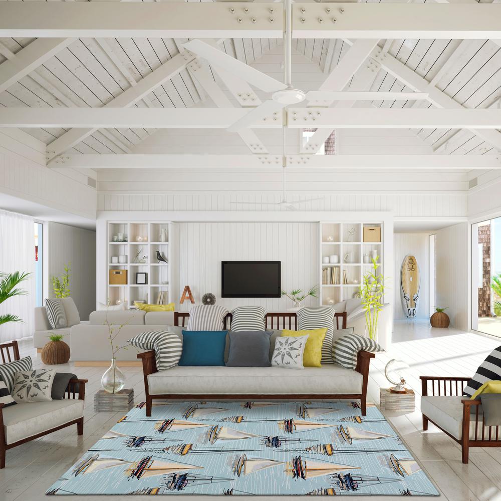 Indoor/Outdoor Harpswell AHP38 Shoreline Washable 5' x 7'6" Rug