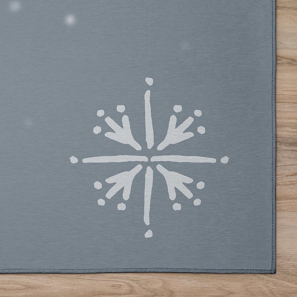 Indoor/Outdoor Cozy Winter ACW32 Gray Washable 30" x 46" Rug