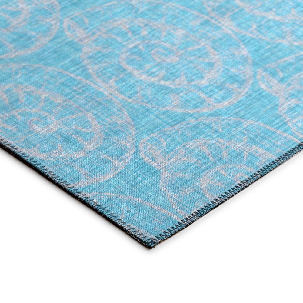 Indoor/Outdoor Surfside ASR41 Aqua Washable 2'3" x 7'6" Runner Rug