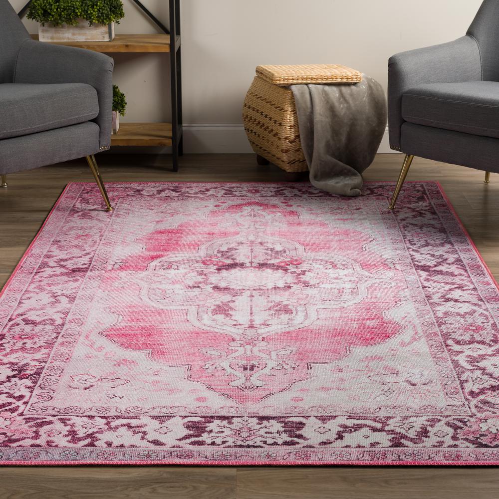 Kensington AKE36PR9X13 Pink, Area Rug
