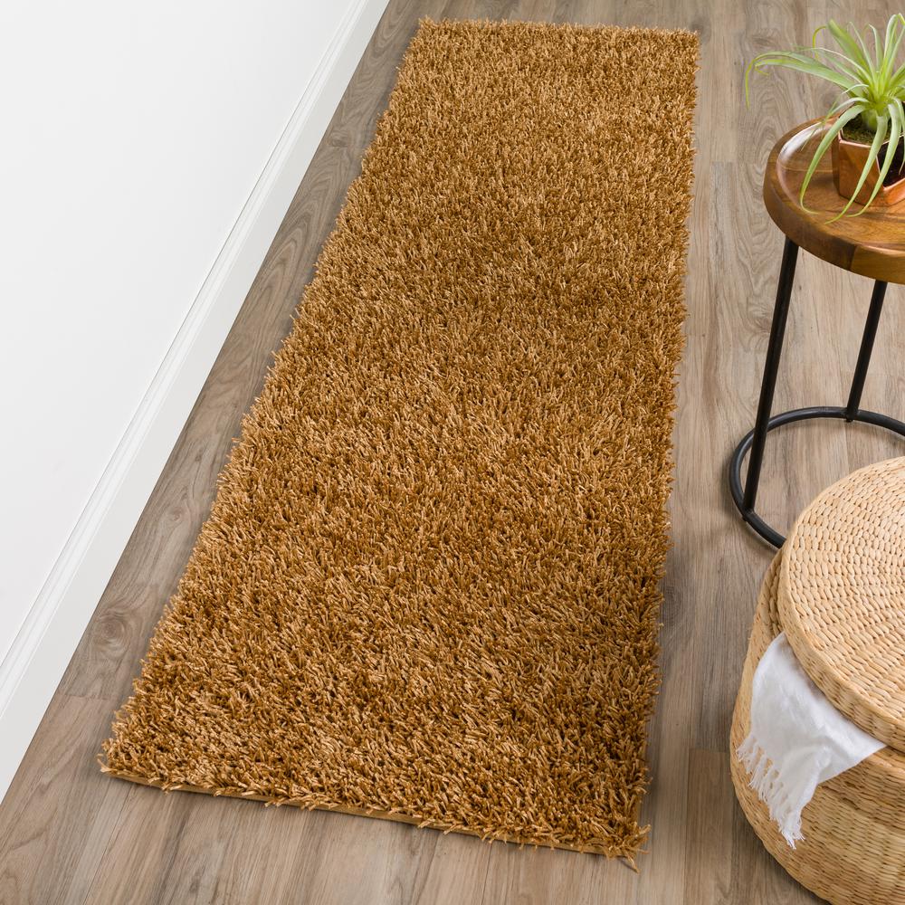 Addison Ojai Solid Shag Khaki 2’3" x 7'6" Runner Rug