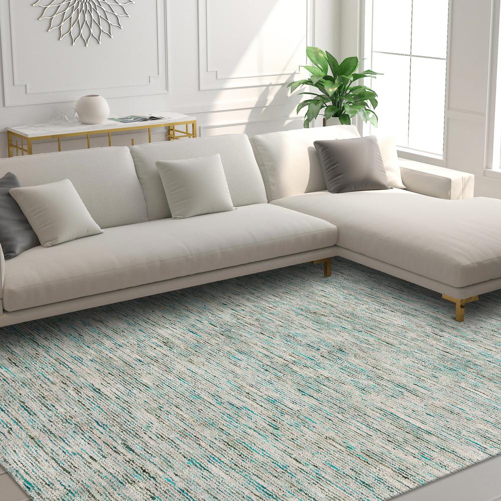 Addison Villager Active Solid Teal 8' x 10' Area Rug