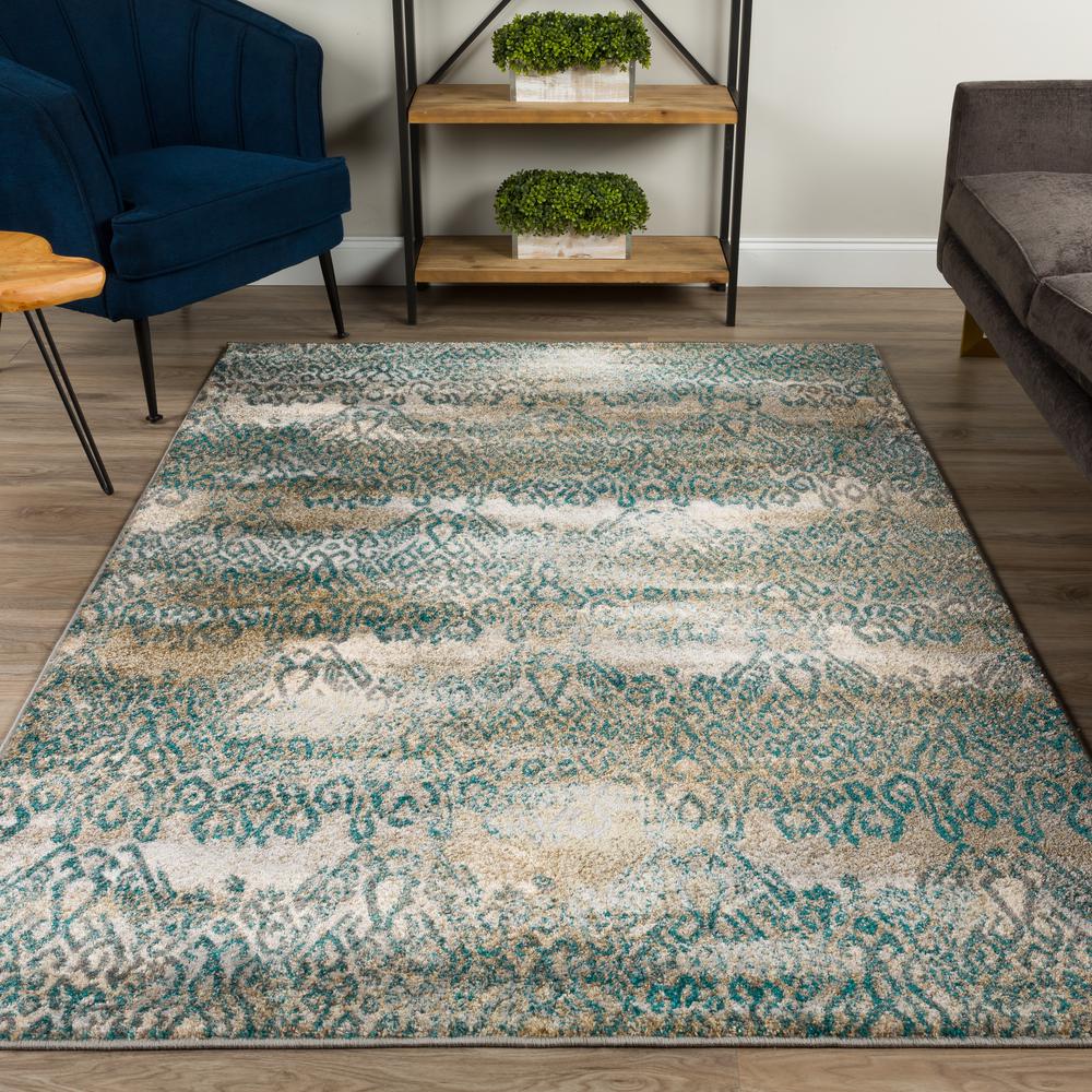 Bria 34 Blue 5'3"X7'7", Area Rug