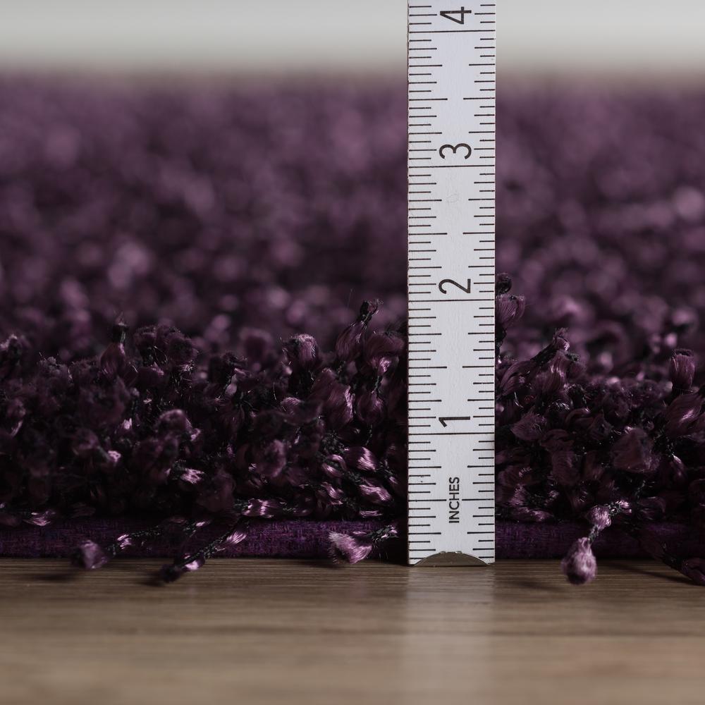 Addison Sommer Solid Amethyst Balloon Shag 2’3" x 7'6"  Runner Rug