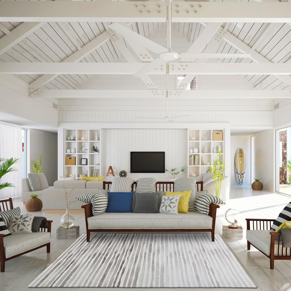 Indoor/Outdoor Surfside ASR38 Gray Washable 8' x 10' Rug