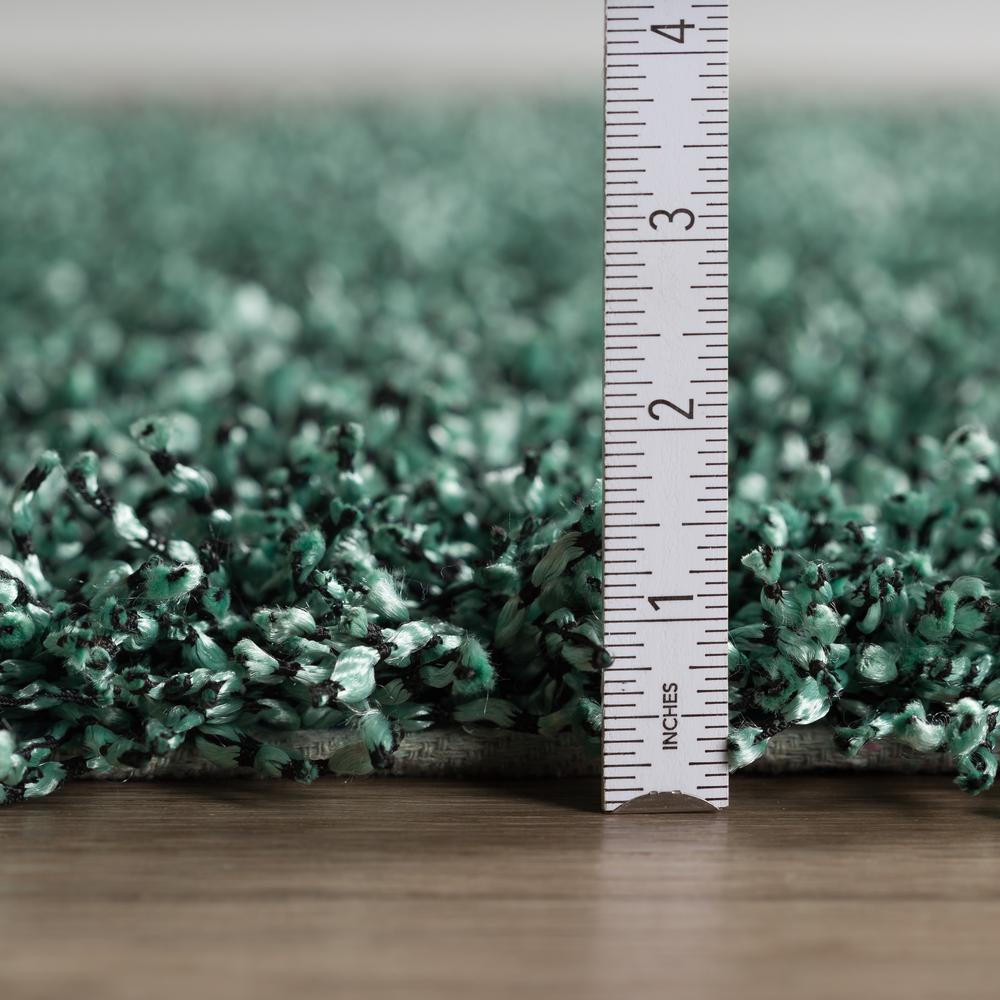 Addison Sommer Solid Turquoise Balloon Shag 2’3" x 7'6"  Runner Rug