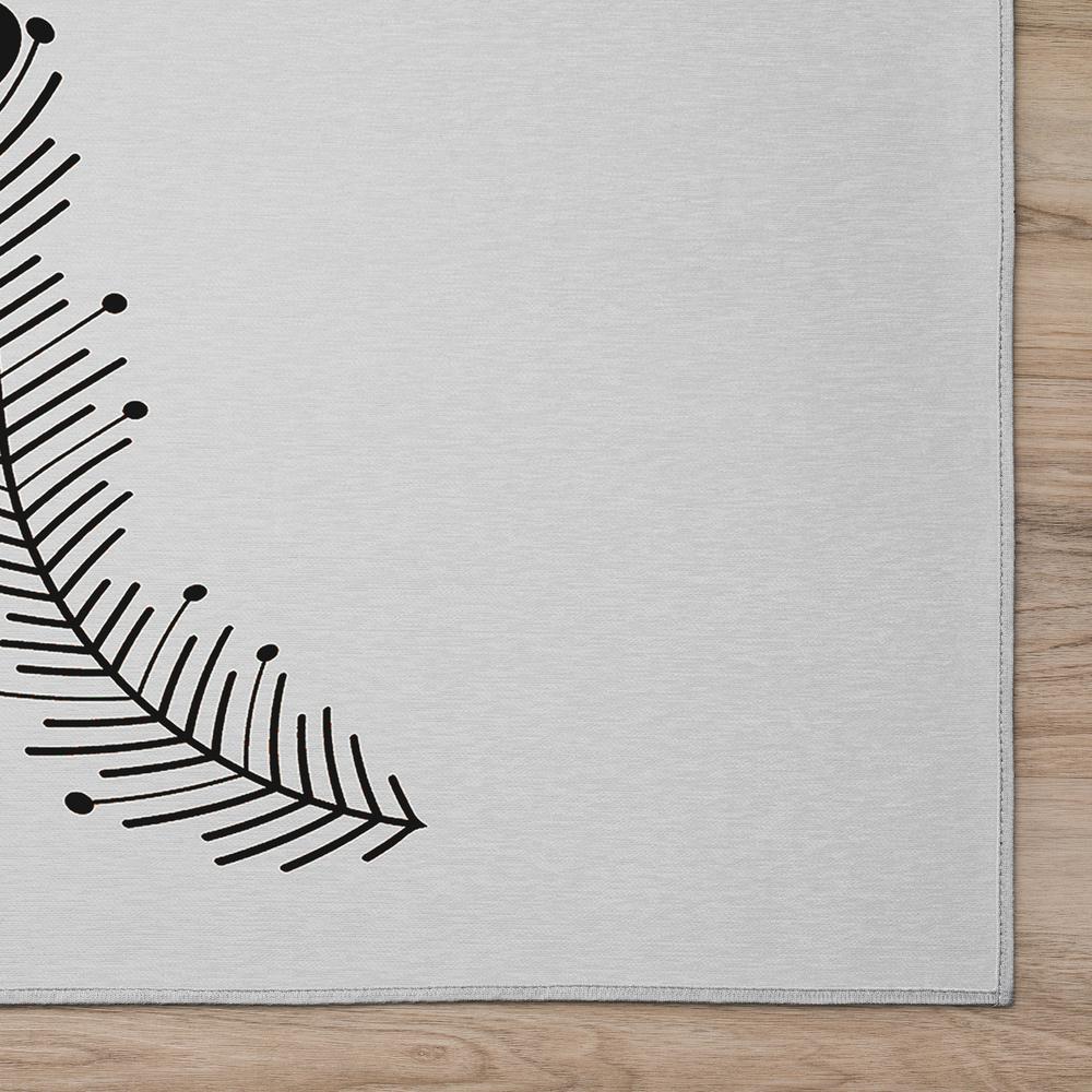 Indoor/Outdoor Cozy Winter ACW35 Gray Washable 3' x 5' Rug