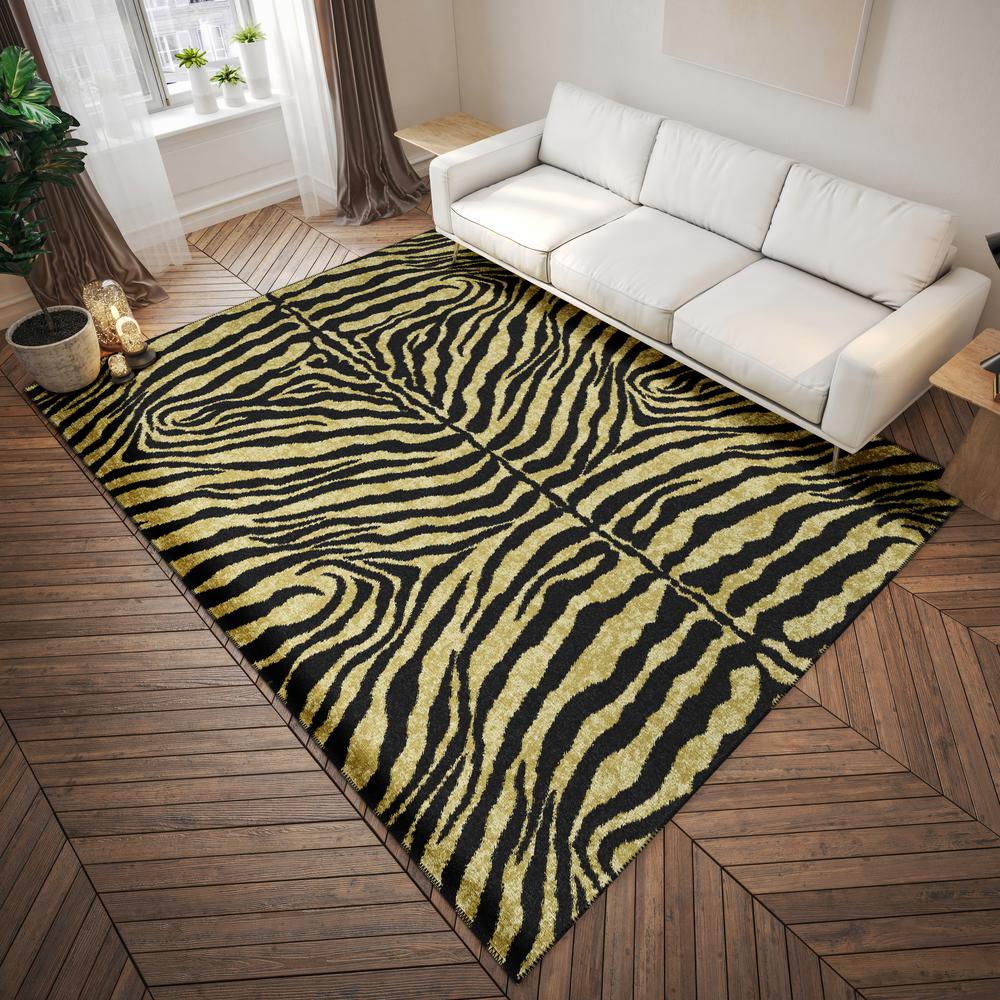 Safari Gilded Animal Animal Print 5' x 7'6" Area Rug Gilded ASF31