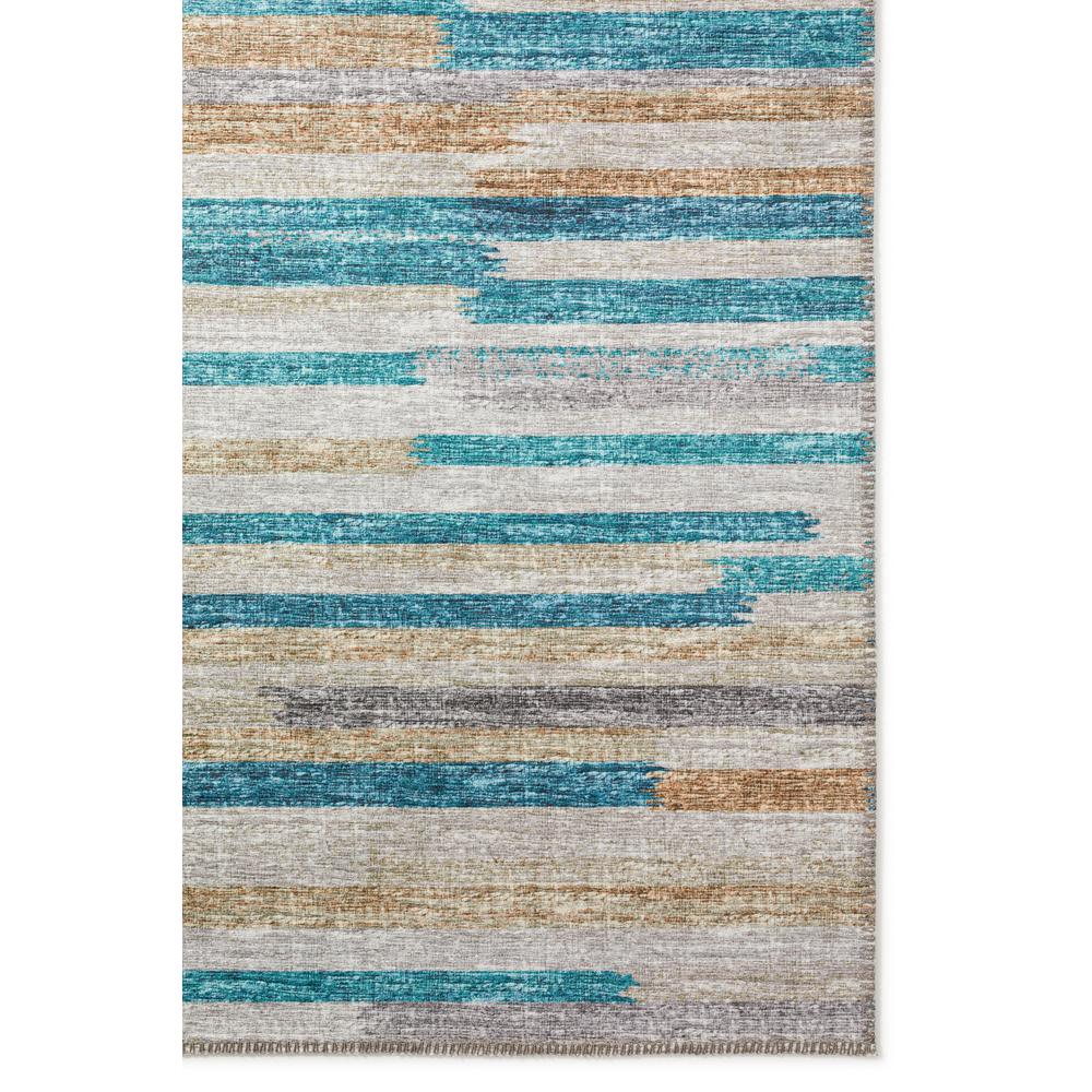 Yuma Blue Transitional Striped 9' x 12' Area Rug Blue AYU38