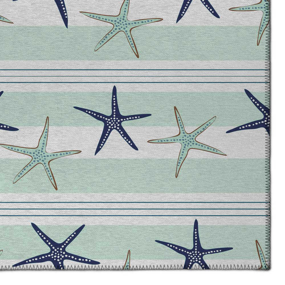 Indoor/Outdoor Surfside ASR42 Seaglass Washable 3' x 5' Rug