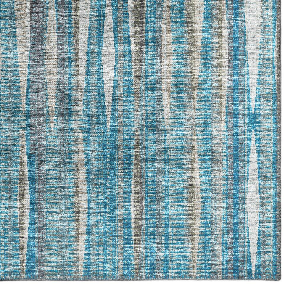 Waverly Blue Contemporary Striped 9' x 12' Area Rug Blue AWA31